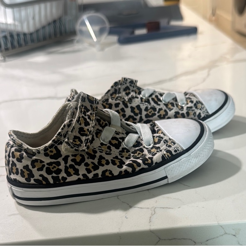 Converse Brown and White Canvas Sneakers with Classic Low-Top Design